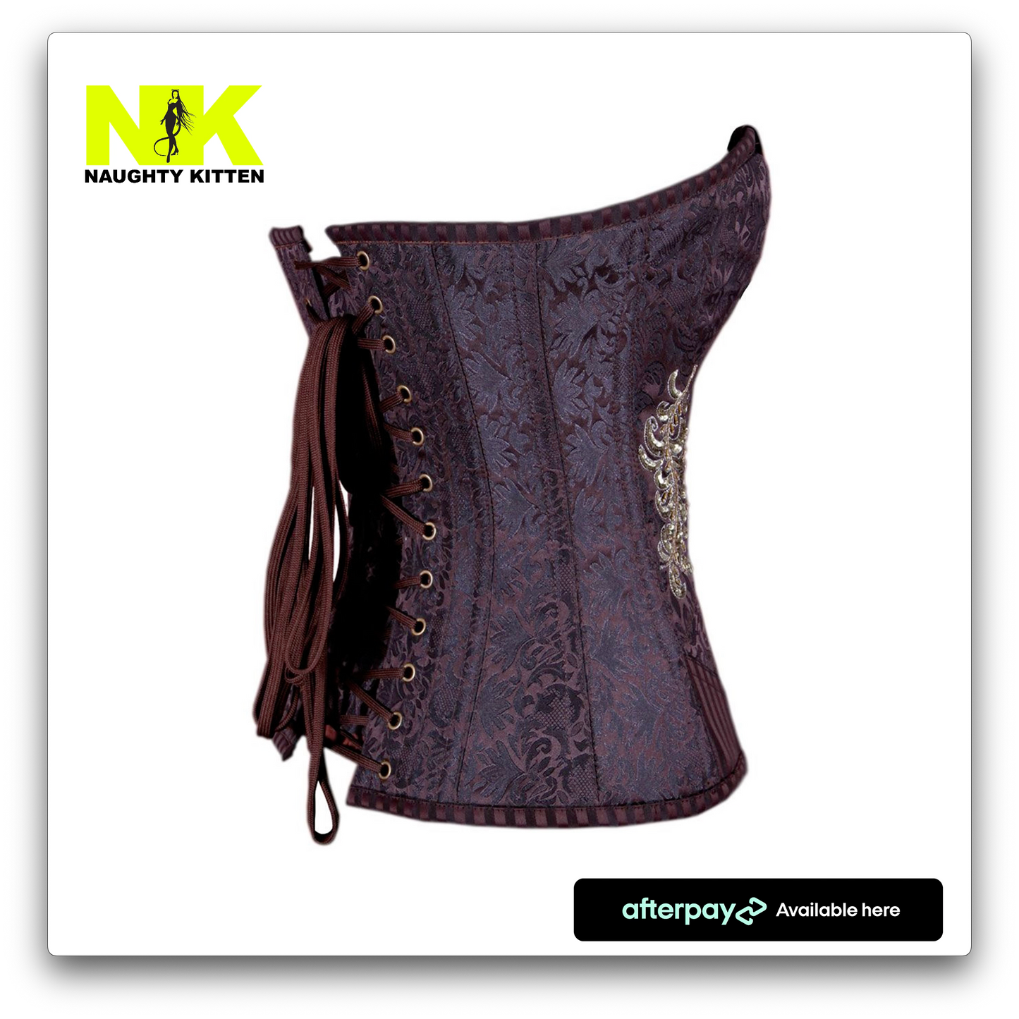 Naughty Kitten Clothing Lavinia Steampunk Corset Rear Back View