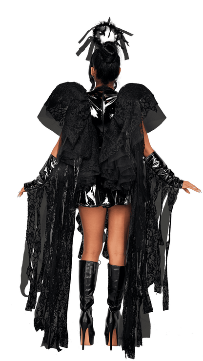 Angel of Darkness Costume Rear View - Naughty Kitten Clothing Halloween Costume