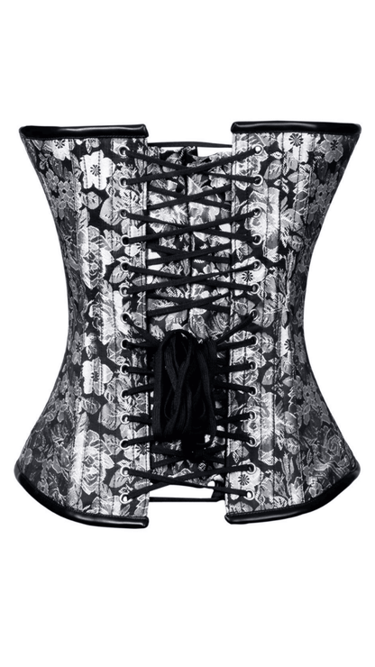 Naughty Kitten Clothing Anika Gothic Floral Corset Rear View