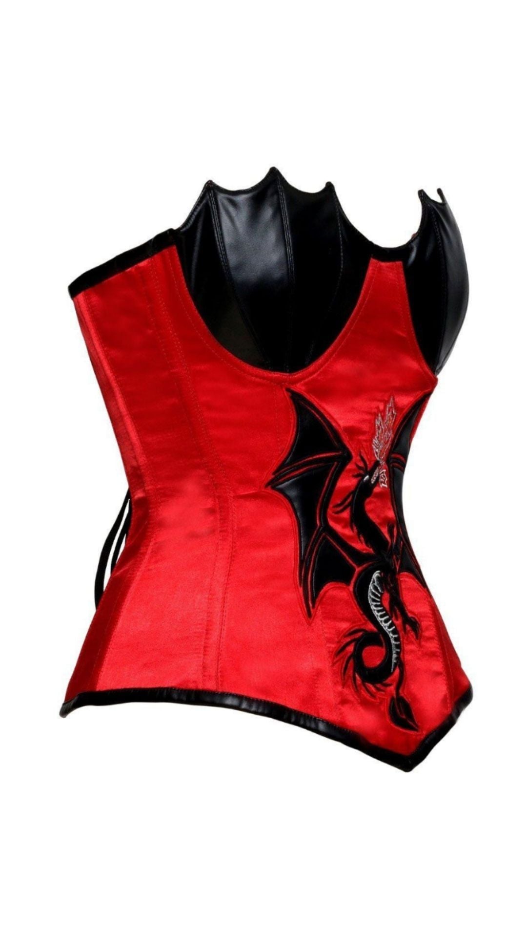 Naughty Kitten Clothing Ashen Deluxe Dragon Corset Side View