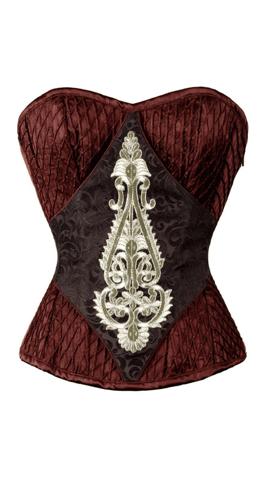 Naughty Kitten Clothing Autumn Deluxe Embroidery Corset Front View