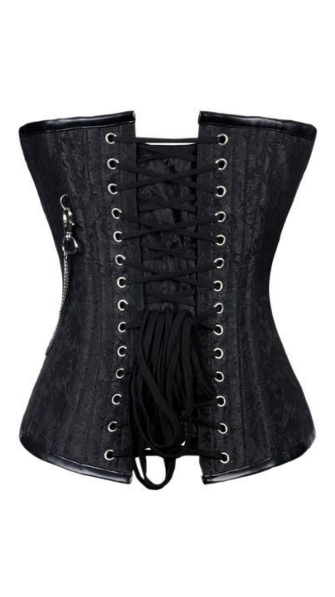 Naughty Kitten Clothing Axel Skull & Chain Corset Rear View