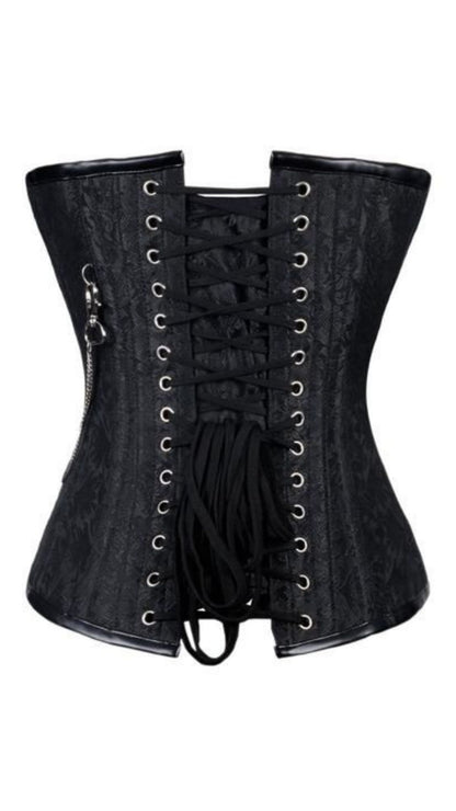 Naughty Kitten Clothing Axel Skull & Chain Corset Rear View