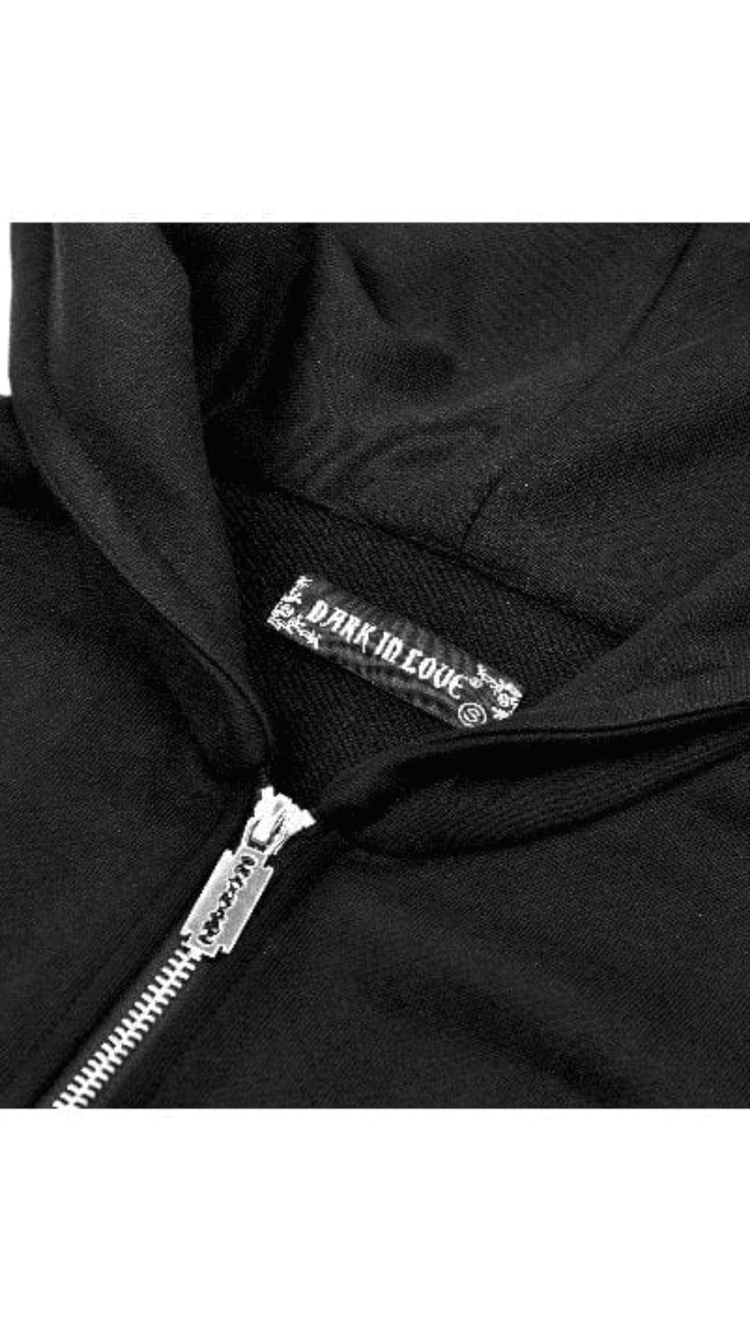 Naughty Kitten Clothing The Bat Wing Hoodie Close Up View Alternative gothic Women's Wear Hoodie