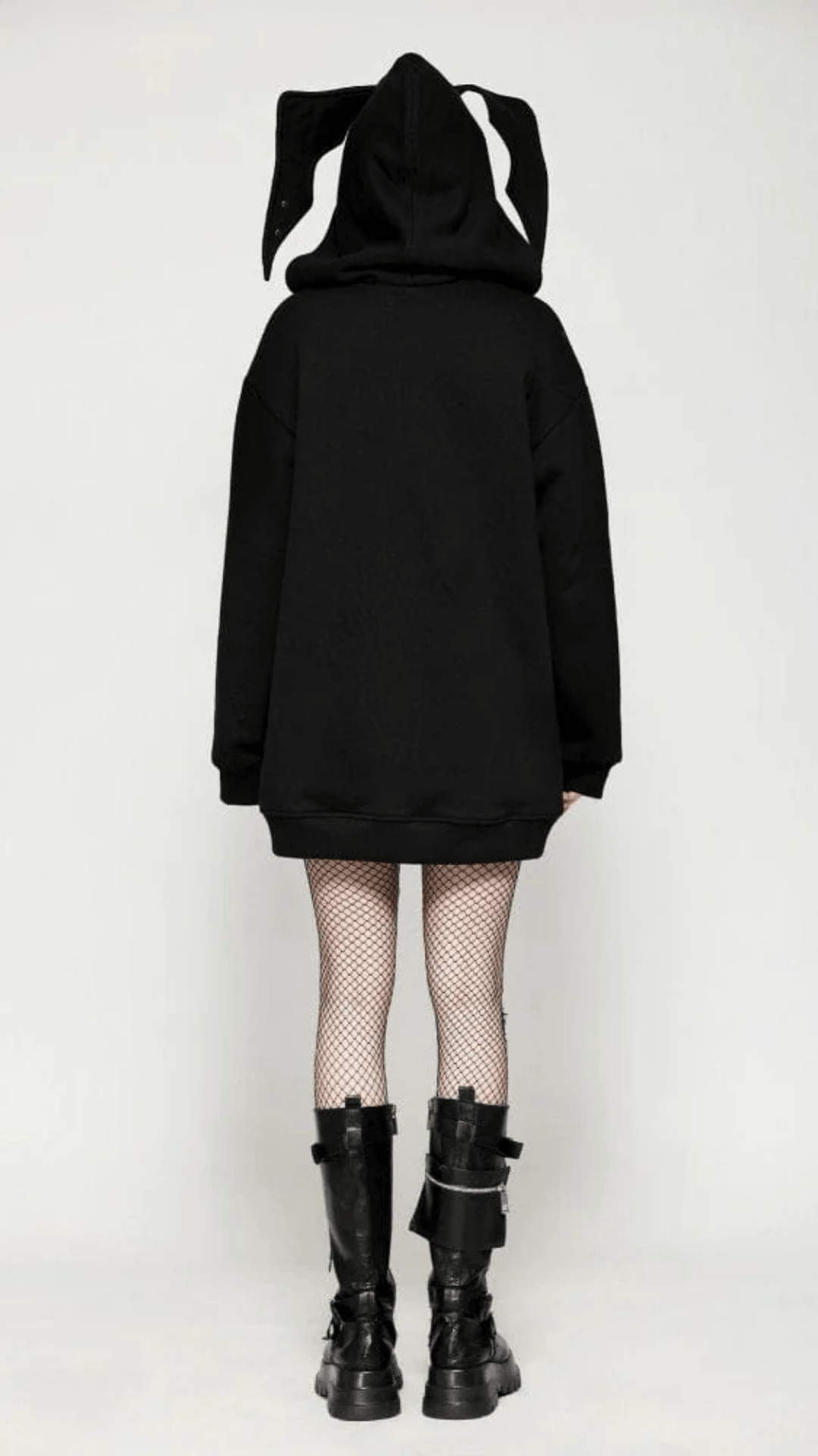 Naughty Kitten Clothing The Bat Wing Hoodie Rear View Alternative gothic Women's Wear Hoodie