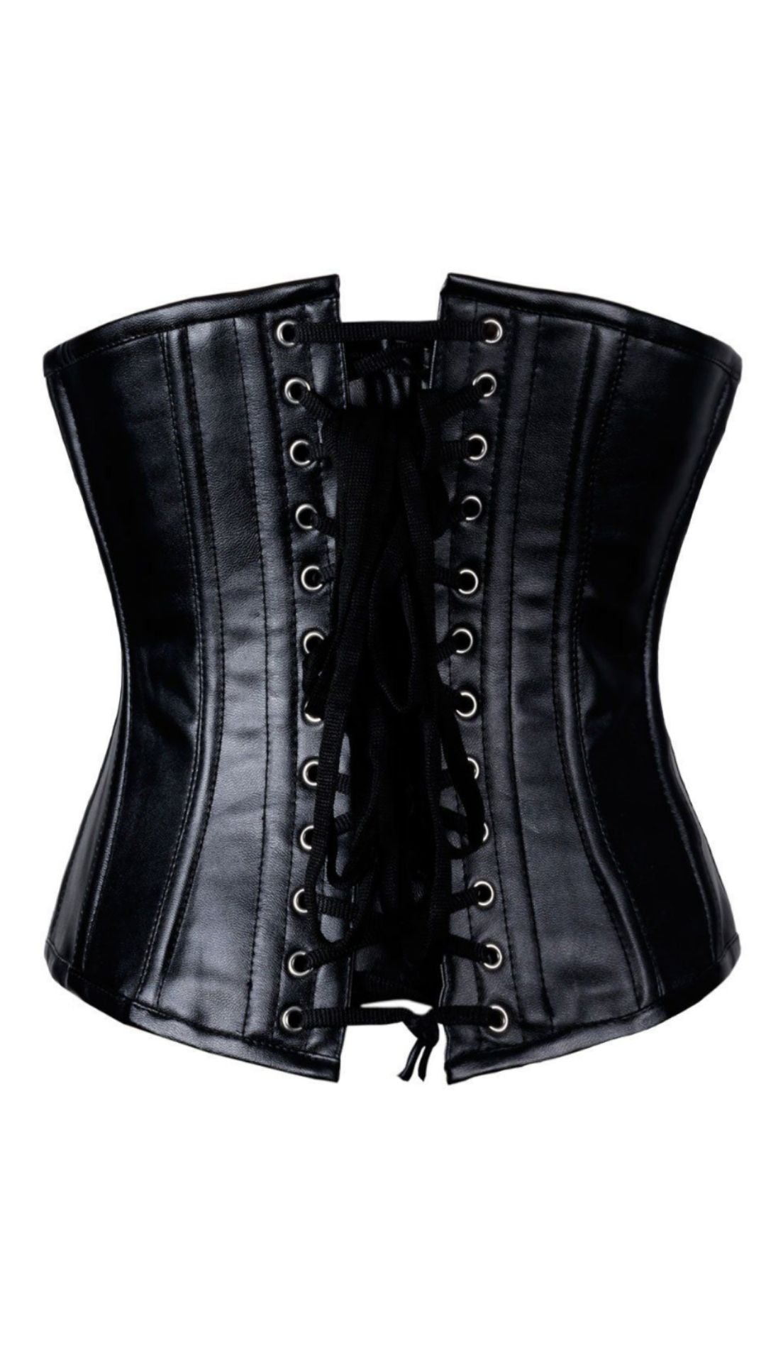 Belladonna Buckled Under-bust Corset Rear View - Naughty Kitten Clothing