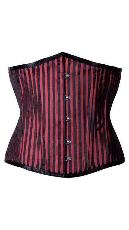 Naughty Kitten Clothing Belle Pinstripe Under Bust Corset Front View