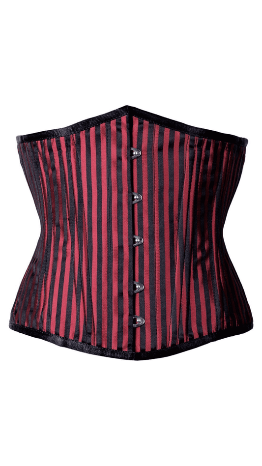 Naughty Kitten Clothing Belle Pinstripe Under Bust Corset Front View