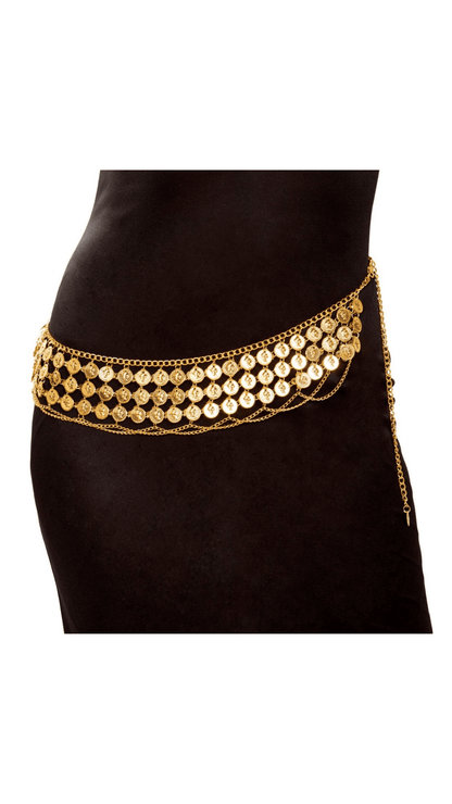 Naughty Kitten Clothing Belly Dancer Coin Wrap Front View halloween Costume Accessories