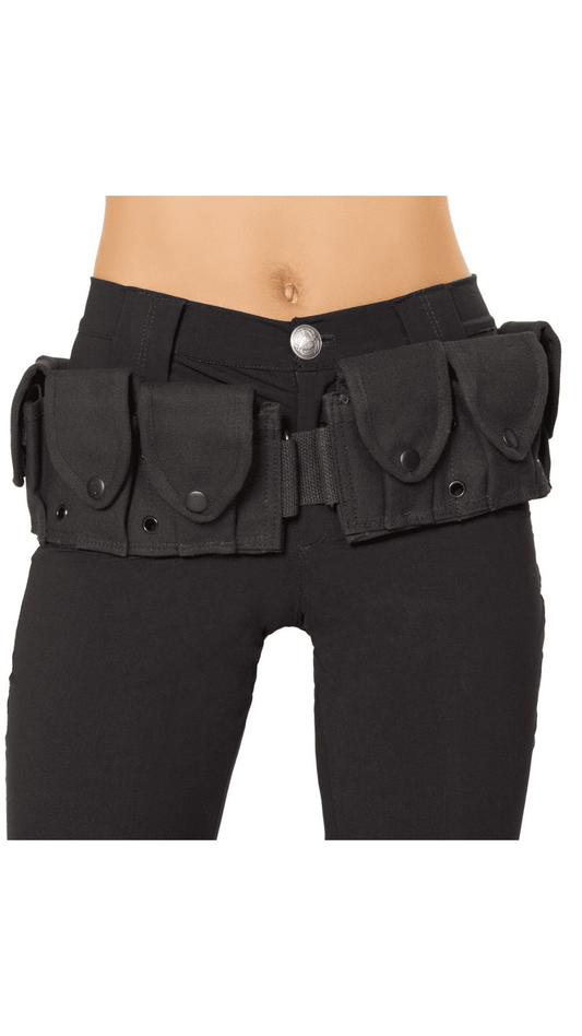 Naughty Kitten Clothing Belt with Pouches Front View Halloween Costume Accessories