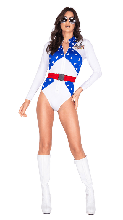 Bike Racer Costume Front View - Naughty Kitten Clothing Halloween Costume