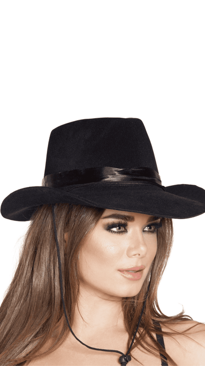 Black Cowboy Hat - Naughty Kitten Clothing Cowgirl Costume Halloween Costume Accessories