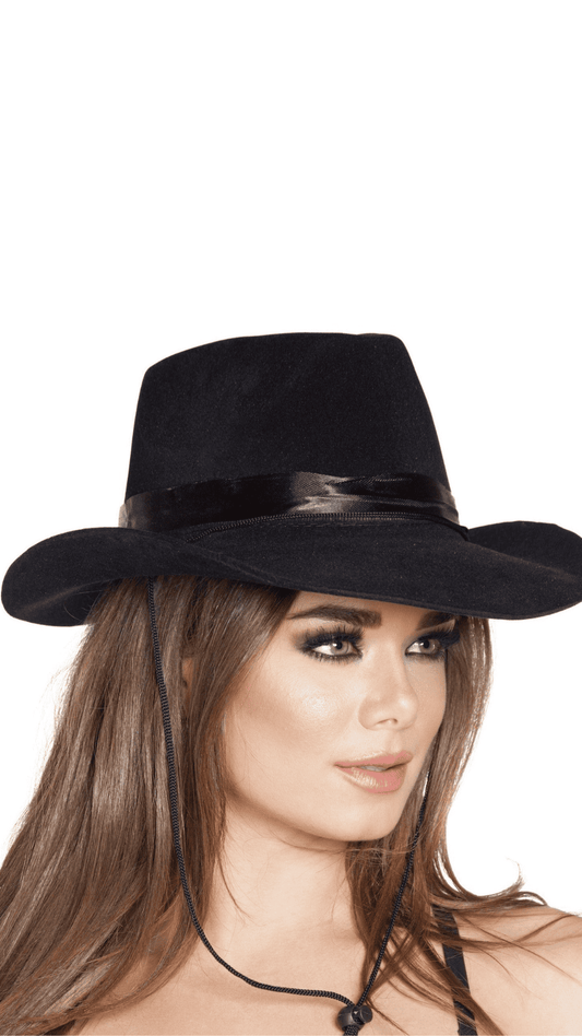 Black Cowboy Hat - Naughty Kitten Clothing Cowgirl Costume Halloween Costume Accessories
