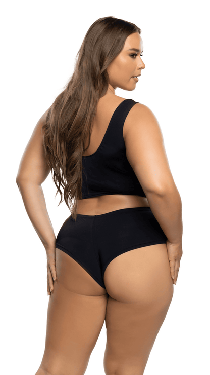 Naughty Kitten Clothing Bling Bunny 2pc Lounge Set Rear View Women's Playboy Lingerie Plus Size