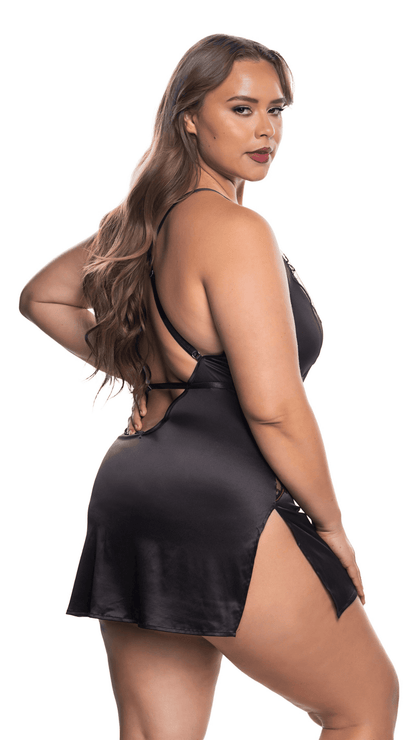 Naughty Kitten Clothing Blossom Beauty Slip Rear View Women's Lingerie Plus Size