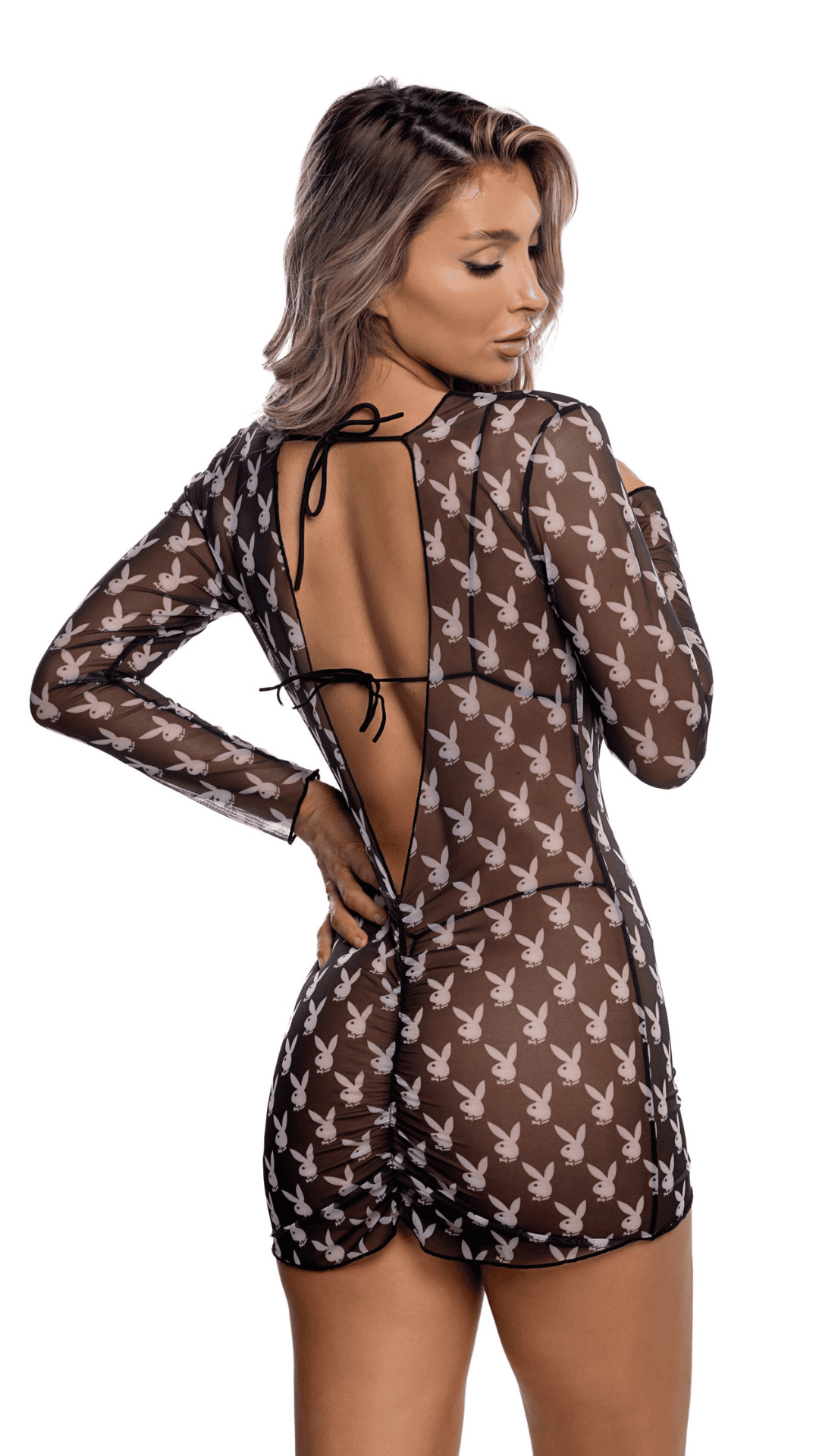 Naughty Kitten Clothing Bunny Cover-up Rear View Women's Playboy Lingerie