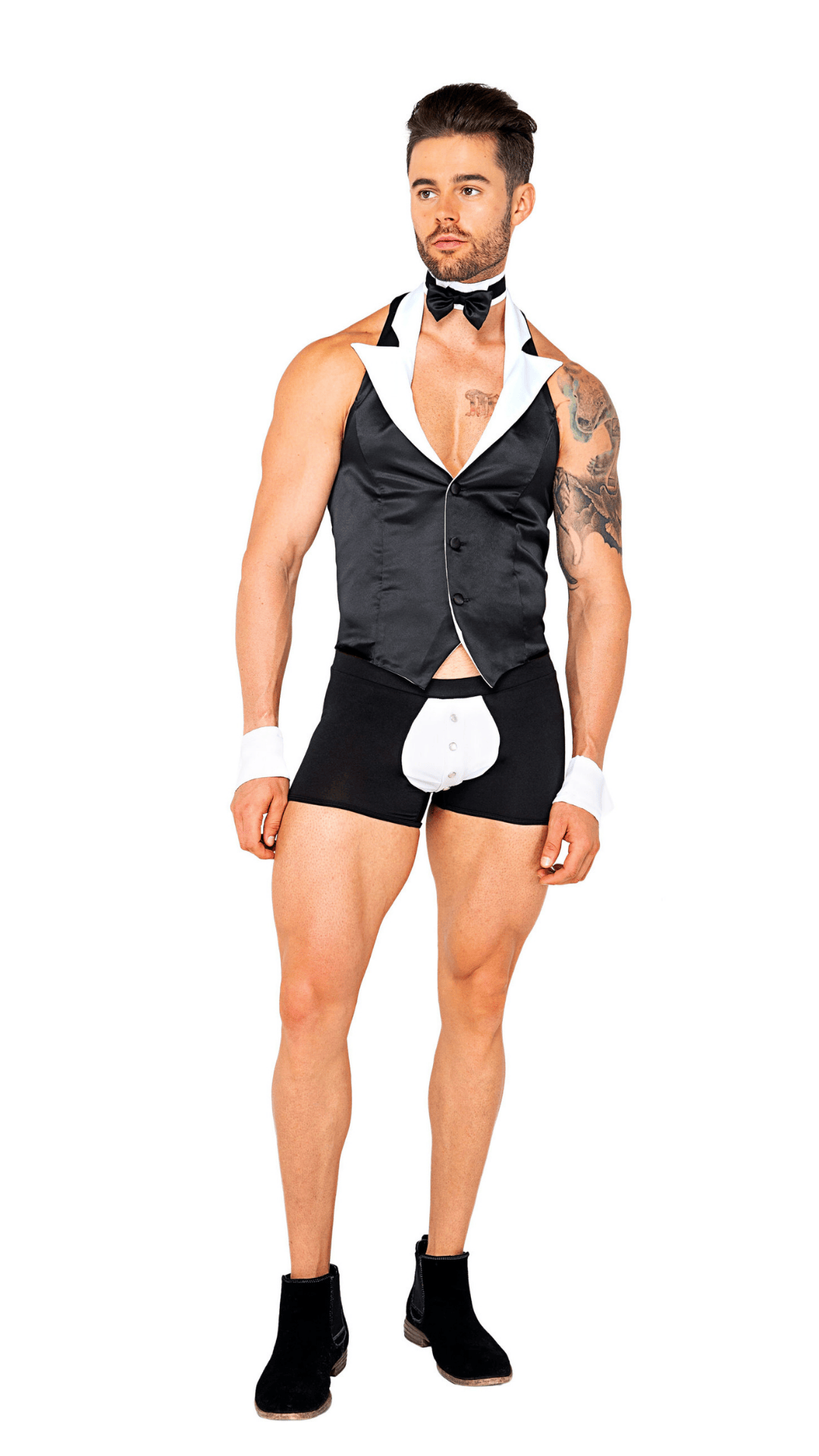 Butler Beefcake Costume Front View - Naughty Kitten Clothing Halloween