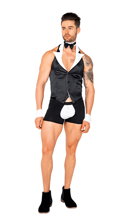 Butler Beefcake Costume Front View - Naughty Kitten Clothing Halloween