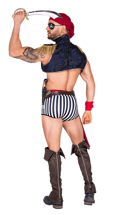 Captain Hunk Costume Rear View - Naughty Kitten Clothing Men's Halloween Costume