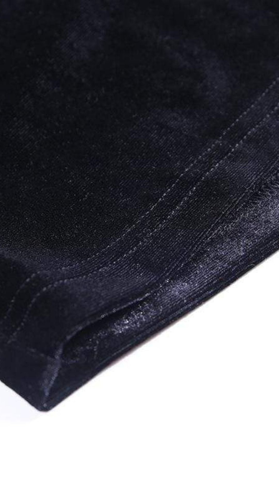 Naughty Kitten Clothing Cross Zipper Fly Hooded Butterfly Sleeved Velvet Dress Close Up View Alternative Gothic Fashion