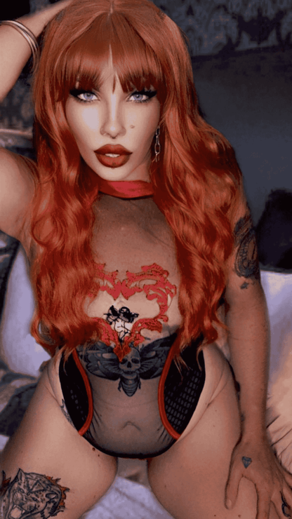 Naughty Kitten Clothing Cupid Heart Teddy Front View Lingerie Kitten Luci-Purr