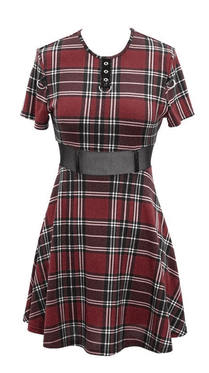 Naughty Kitten Clothing Dark Academia Dress Front View Alternative Gothic Women's Wear Dress