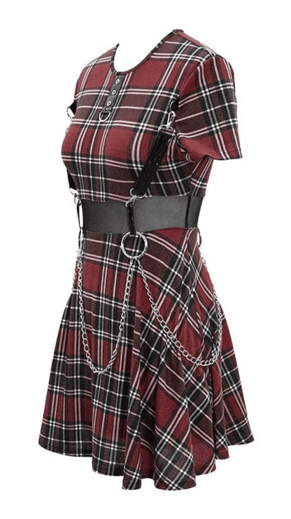 Naughty Kitten Clothing Dark Academia Dress Side View Alternative Gothic Women's Wear Dress