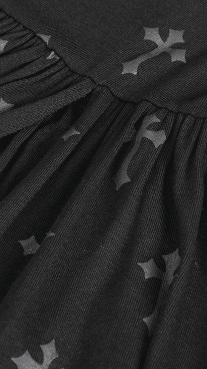 Naughty Kitten Clothing Dark Devotion Maxi Dress Close Up View Alternative Gothic Women's Wear Dress