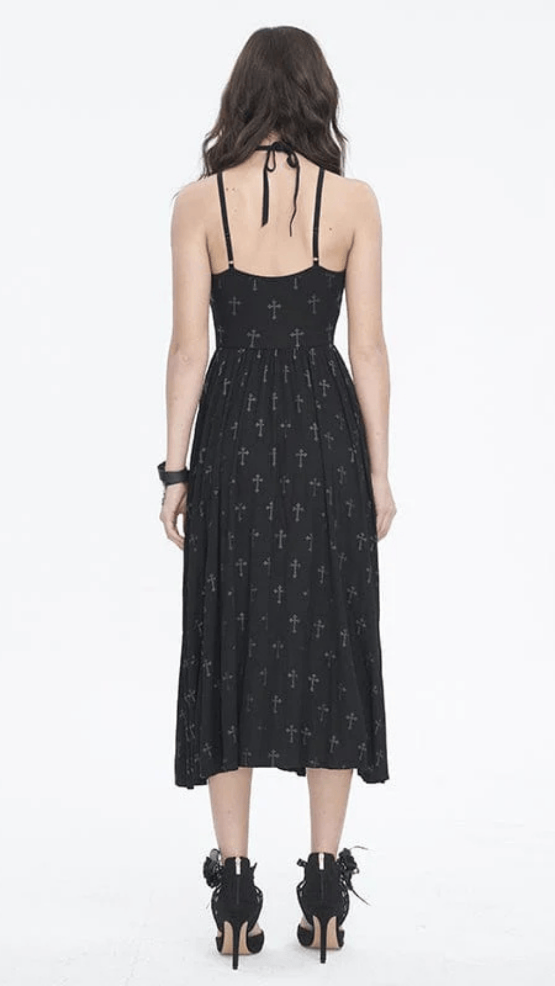 Naughty Kitten Clothing Dark Devotion Maxi Dress Rear View Alternative Gothic Women's Wear Dress