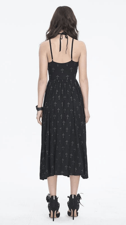 Naughty Kitten Clothing Dark Devotion Maxi Dress Rear View Alternative Gothic Women's Wear Dress