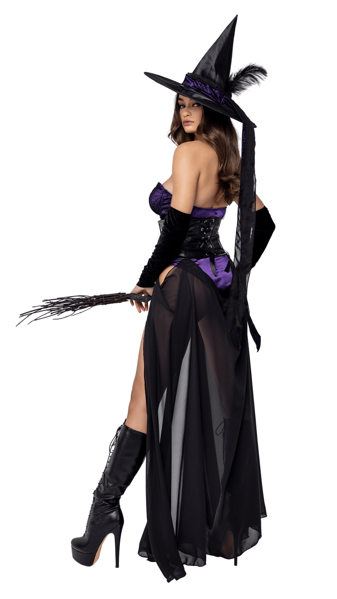 Naughty Kitten Clothing Dark Spell Seductress Costume Rear View Halloween Costume