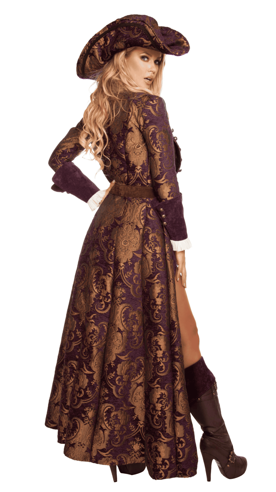 Decadent Pirate Diva Costume Rear View - Naughty Kitten Clothing Halloween Costume