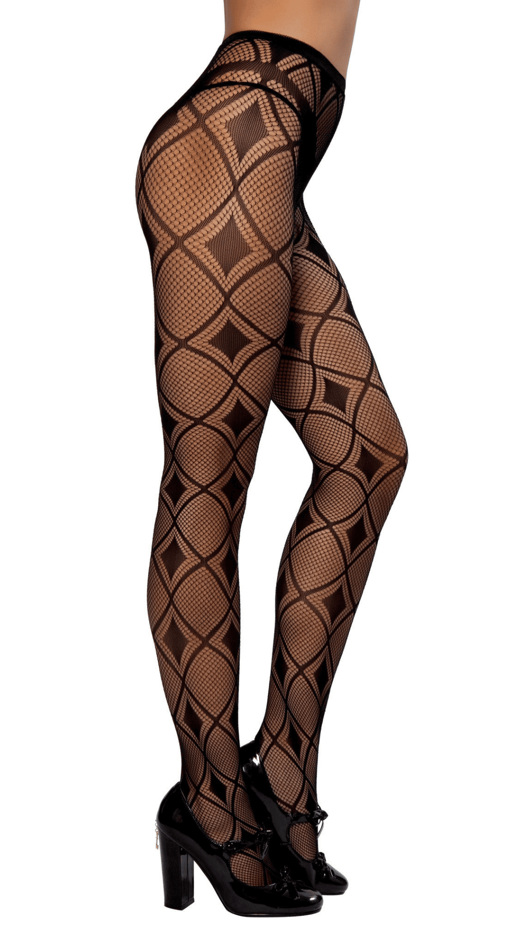 Diamond Print Pantyhose - Naughty Kitten Clothing Lingerie Accessories Hosiery 