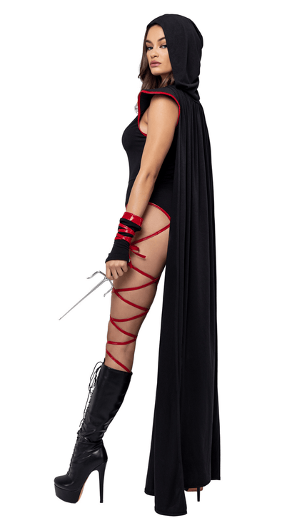 Dragonfire Ninja Costume Side View - Naughty Kitten Clothing Halloween Costume
