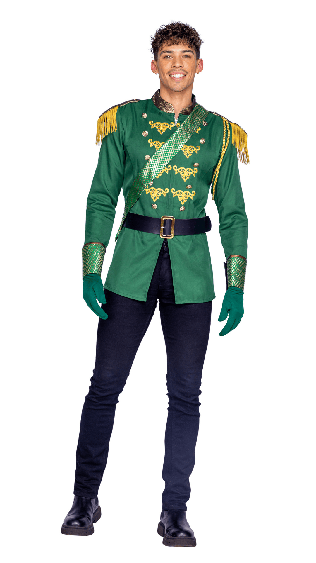 Naughty Kitten Clothing Emerald Prince Men's Costume Front View Couples Halloween Costume