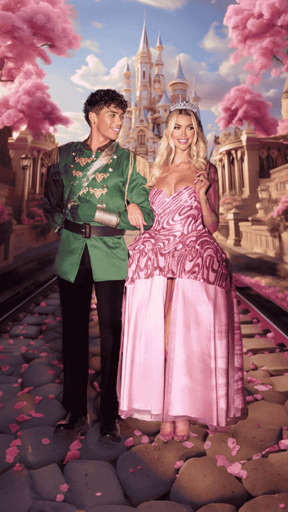 Naughty Kitten Clothing Emerald Prince Men's Costume Front View Couples Halloween Costume