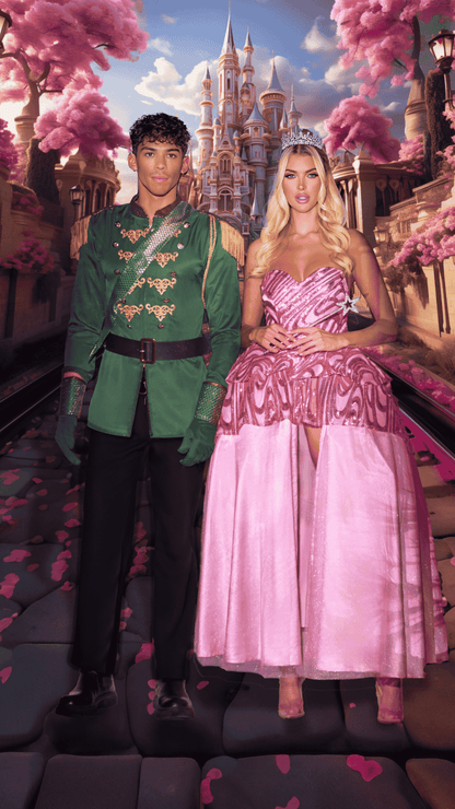 Naughty Kitten Clothing Emerald Prince Men's Costume Front View Couples Halloween Costume