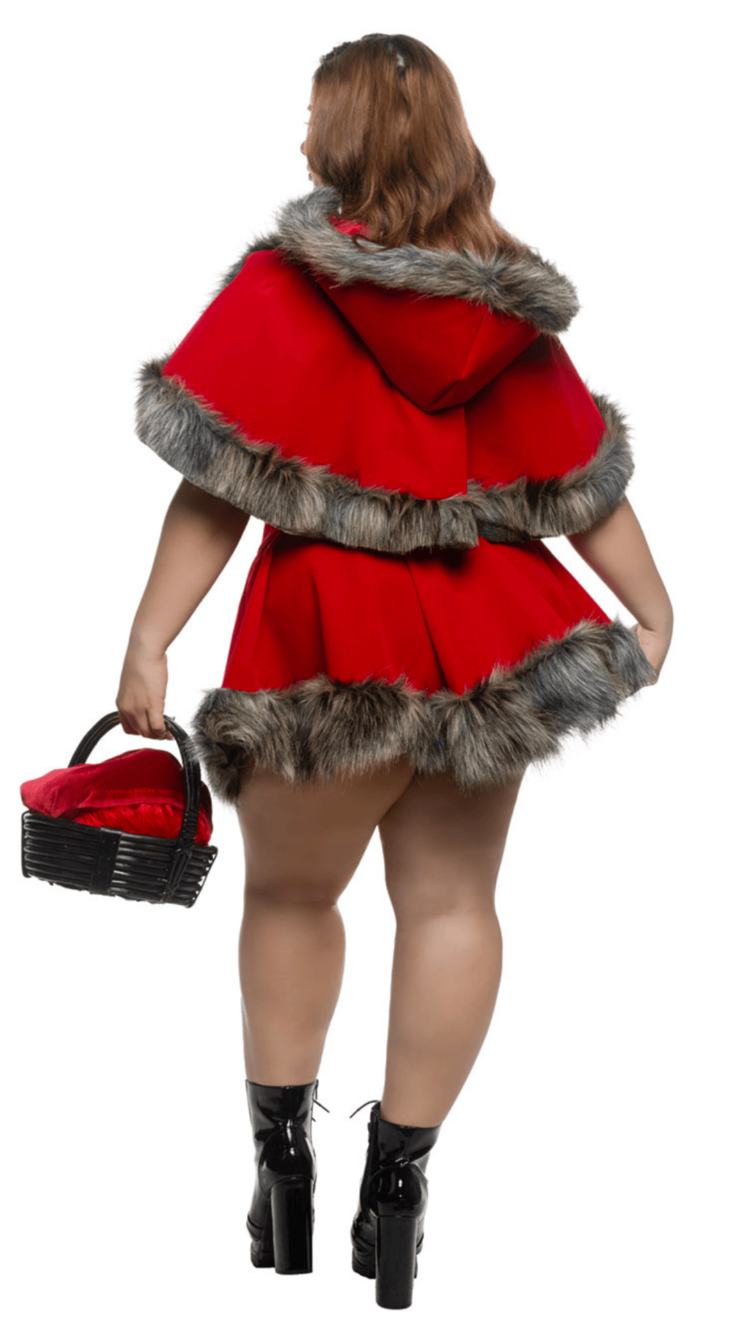 Naughty Kitten Clothing Enchanted Forest Red Costume Rear View Women's Halloween Costume Plus Size