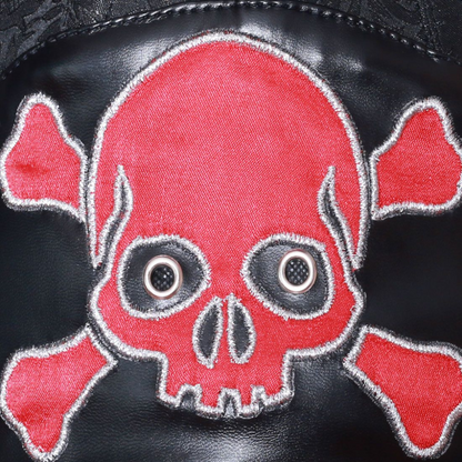 Naughty Kitten Clothing Evie Red Skull Corset Front View