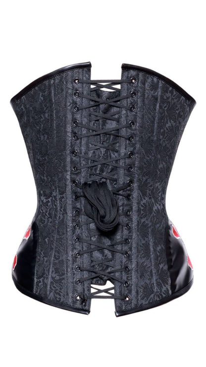 Naughty Kitten Clothing Evie Red Skull Corset Rear View