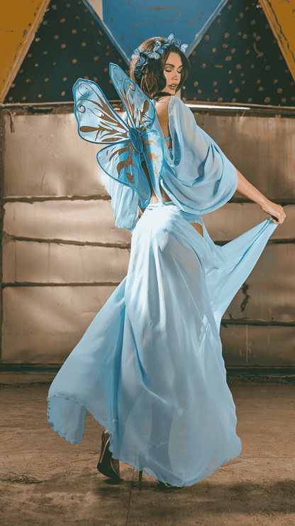 Fairy Butterfly Fantasy Costume Rear View - Naughty Kitten Clothing Halloween Costume