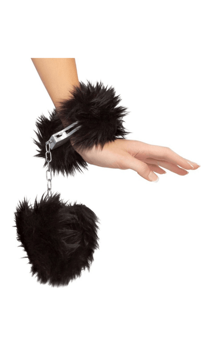 Fur Trimmed Handcuffs - Naughty Kitten Clothing Costume Accessories