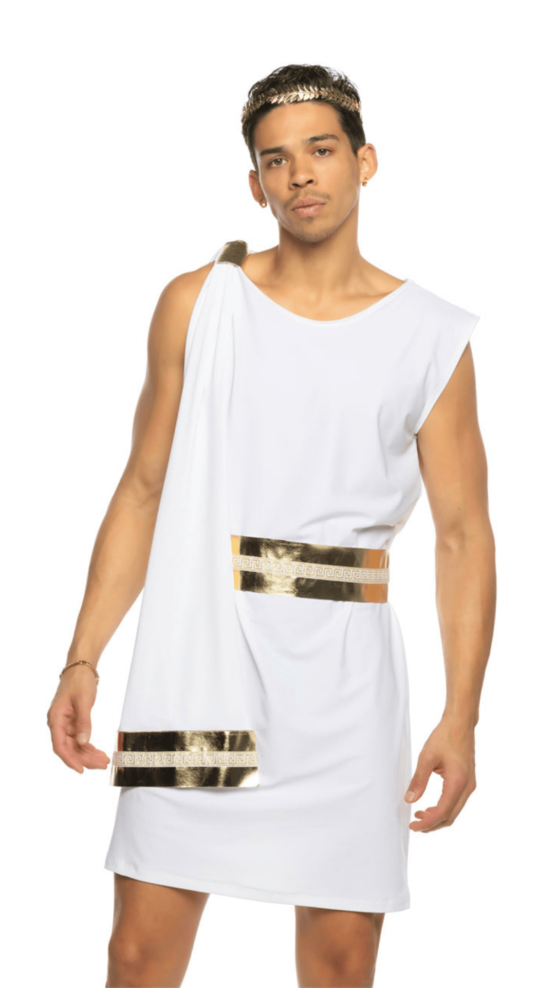 Naughty Kitten Clothing Gilded Greek God Men's Halloween Costume front View