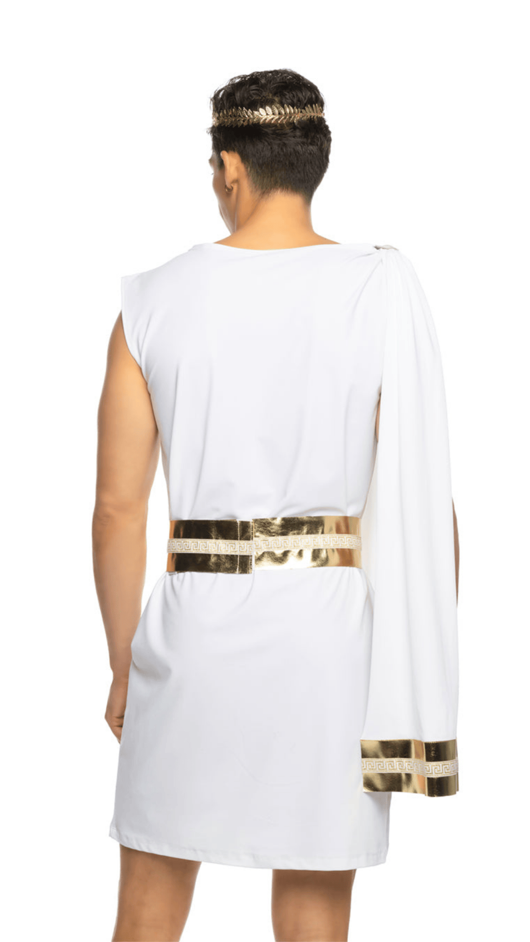 Naughty Kitten Clothing Gilded Greek God Men's Halloween Costume Rear View