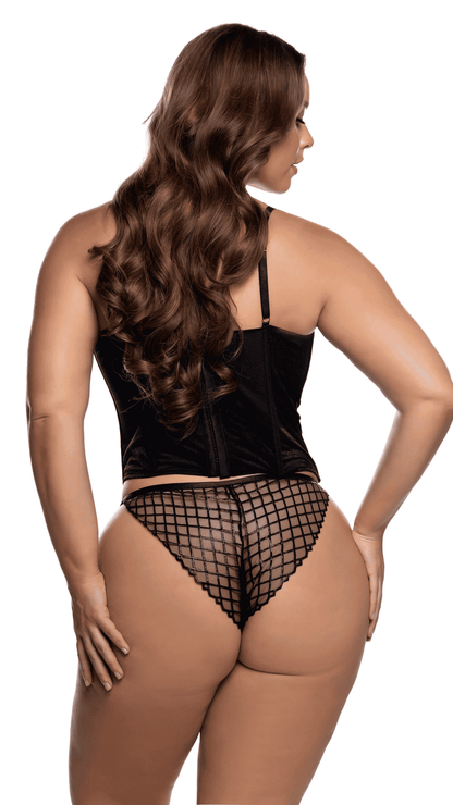 Plus size Gilded Viper Bra Set back view