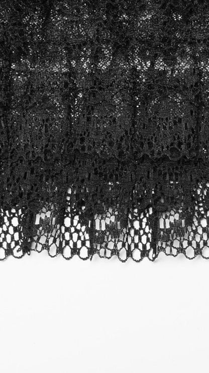 Naughty Kitten Clothing Goth Vintage Handmade Lace Gloves Close Up View Alternative Fashion Gothic Accessories