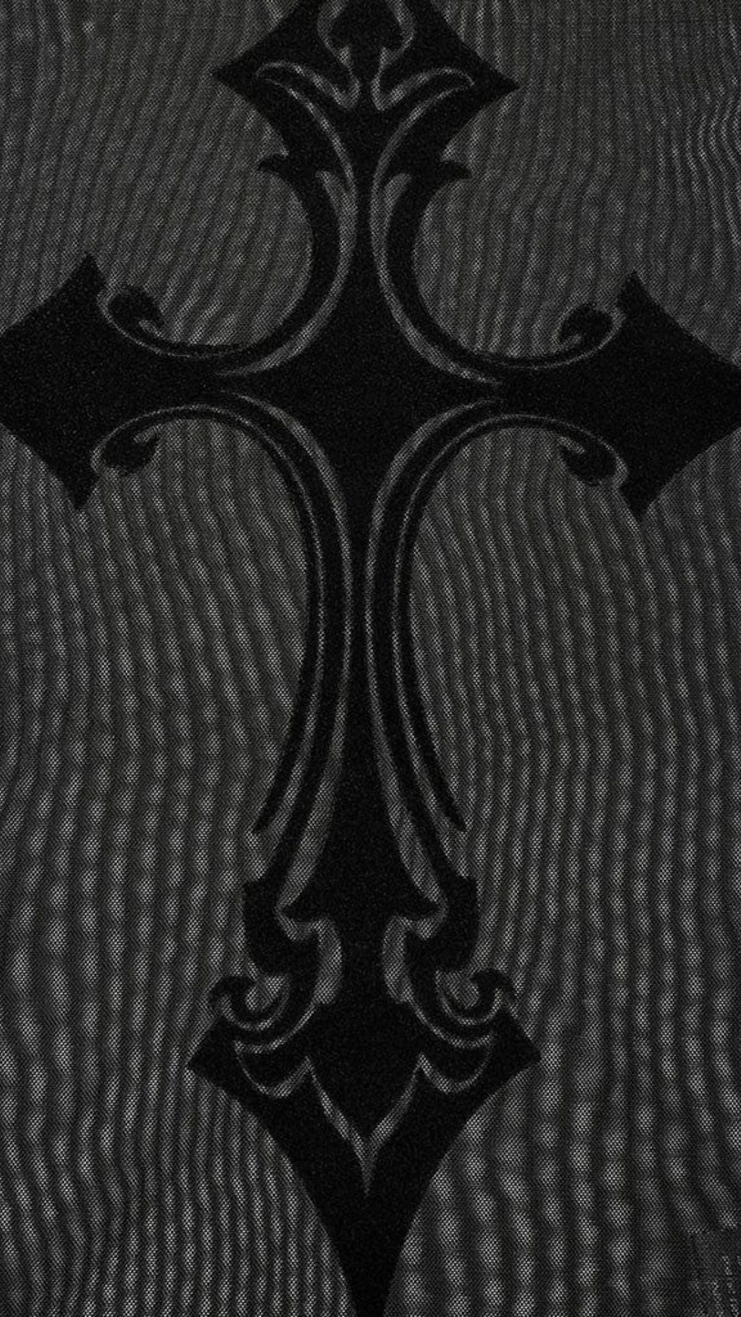 Naughty Kitten Clothing Gothic Cross Mesh Shirt Close Up View Gothic Alternative Women's Fashion