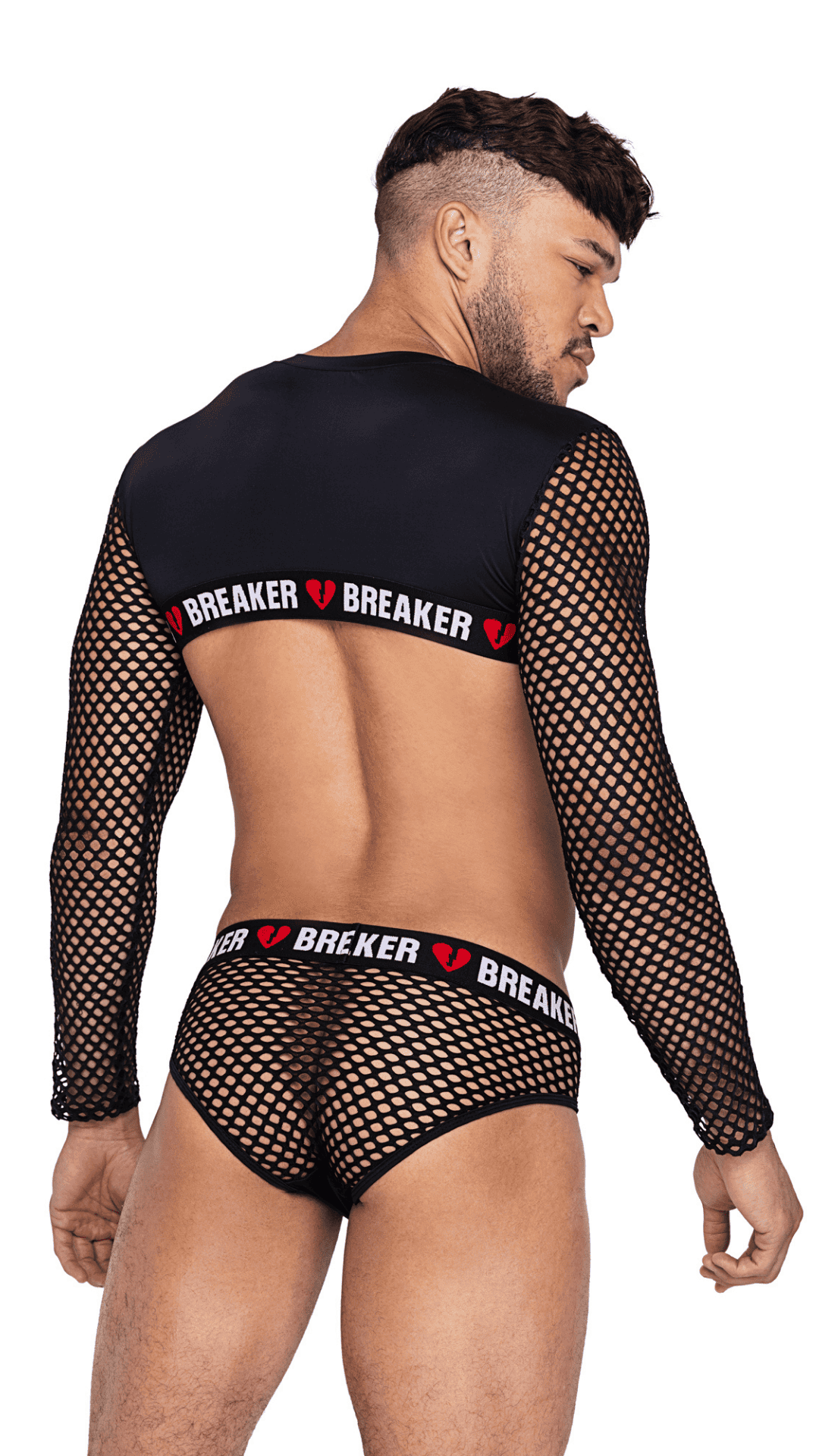 Naughty Kitten Clothing Heartbreaker Crop Top Rear View Men's Lingerie Sleepwear