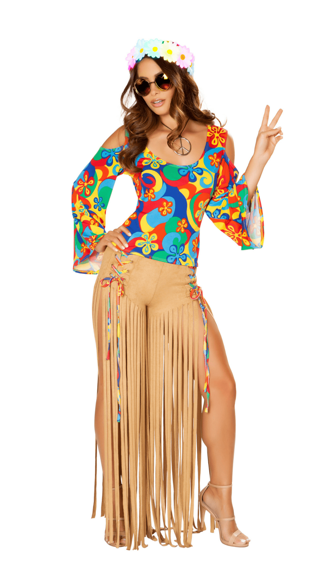 Hippie Princess Costume Front View - Naughty Kitten Clothing Halloween Costume