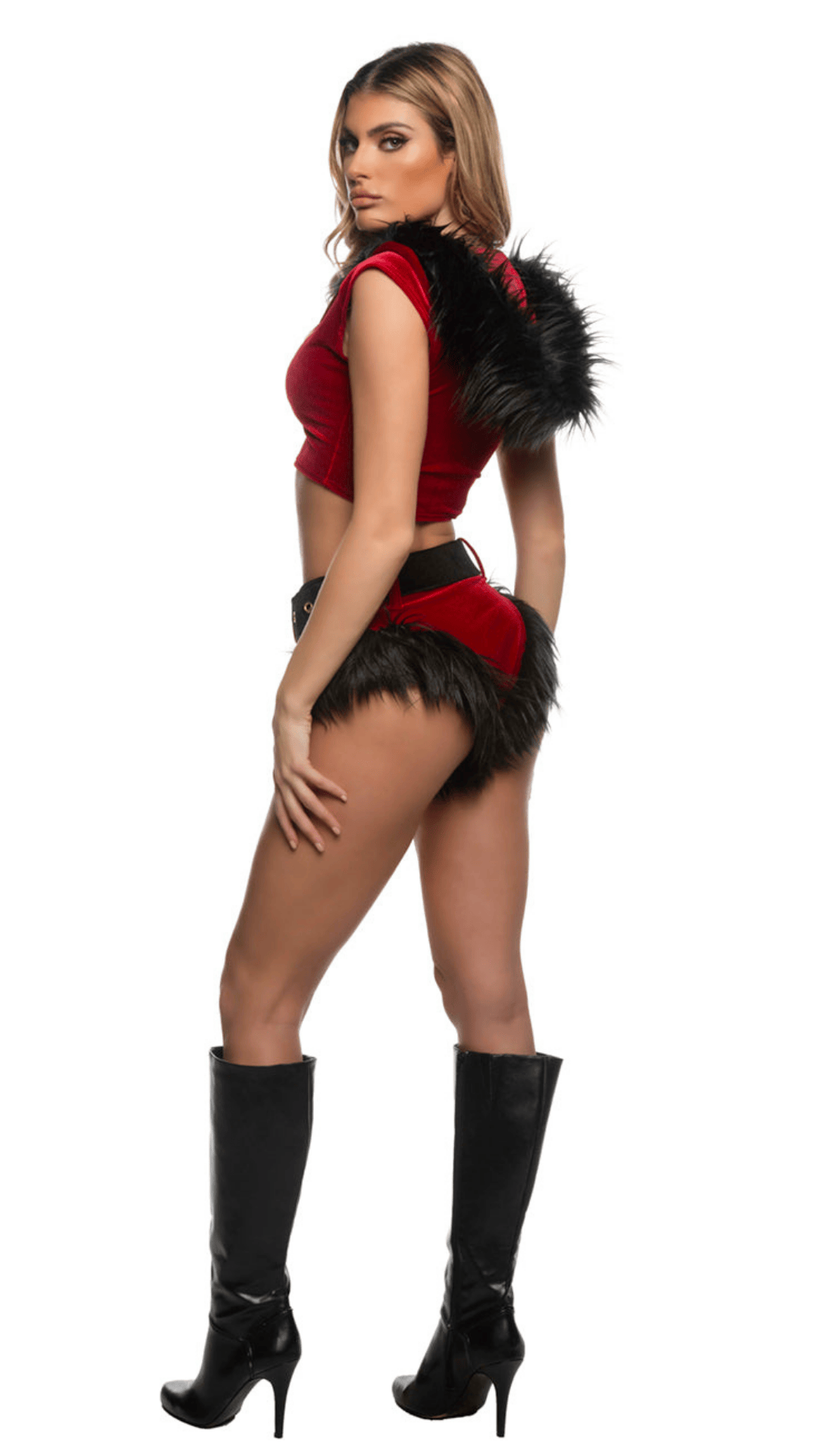 Naughty Kitten Clothing Holiday Vixen Costume Rear View Christmas Costume